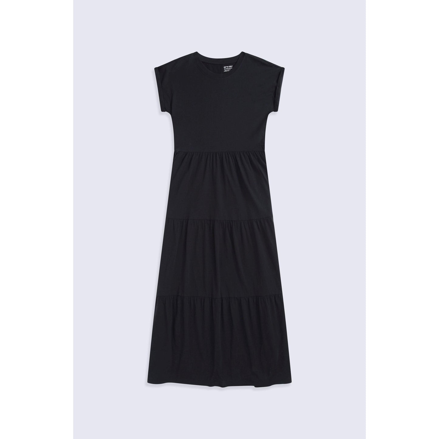 Black - Front - Animal Womens-Ladies Tiered Jersey Maxi Dress
