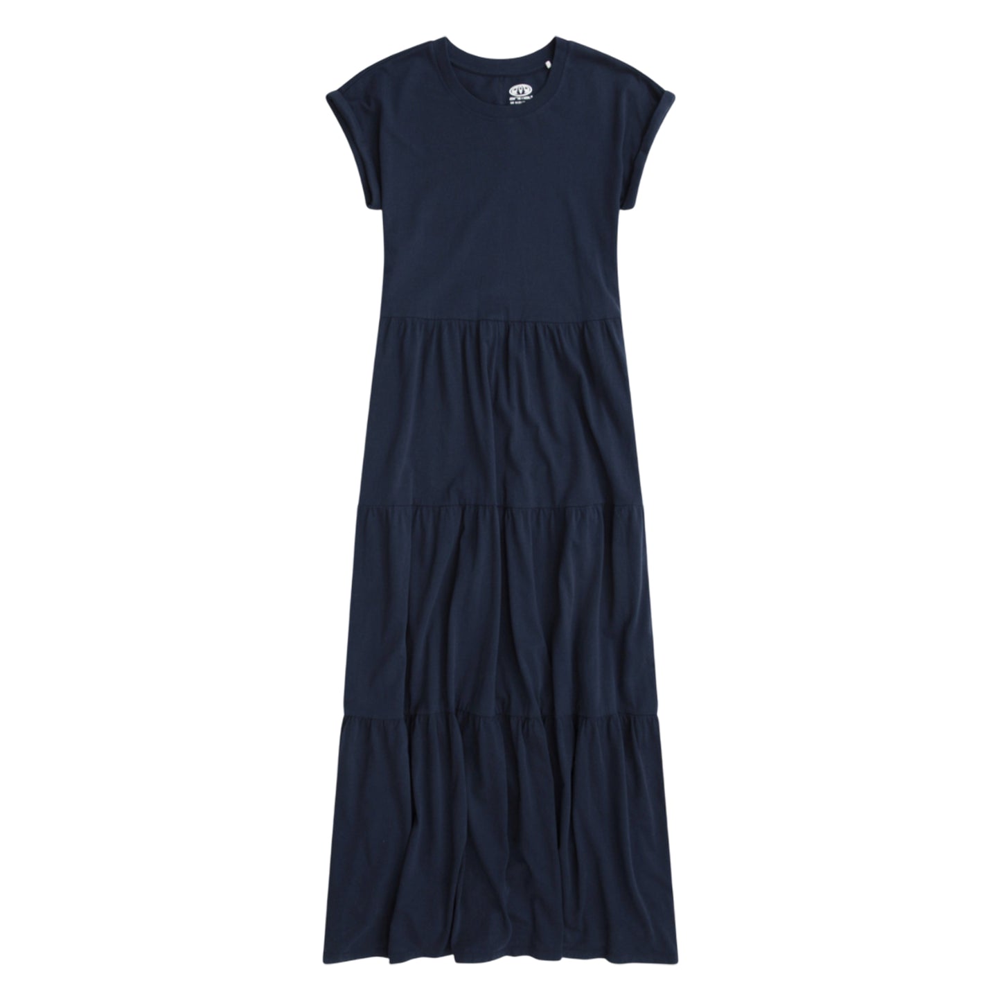 Navy - Front - Animal Womens-Ladies Tiered Jersey Maxi Dress