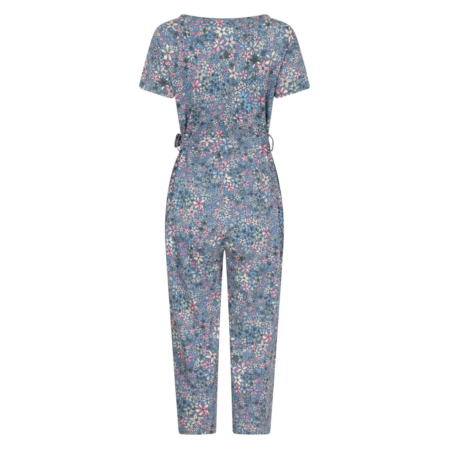 Grey - Back - Mountain Warehouse Womens-Ladies Santorini Floral Wrap Jumpsuit