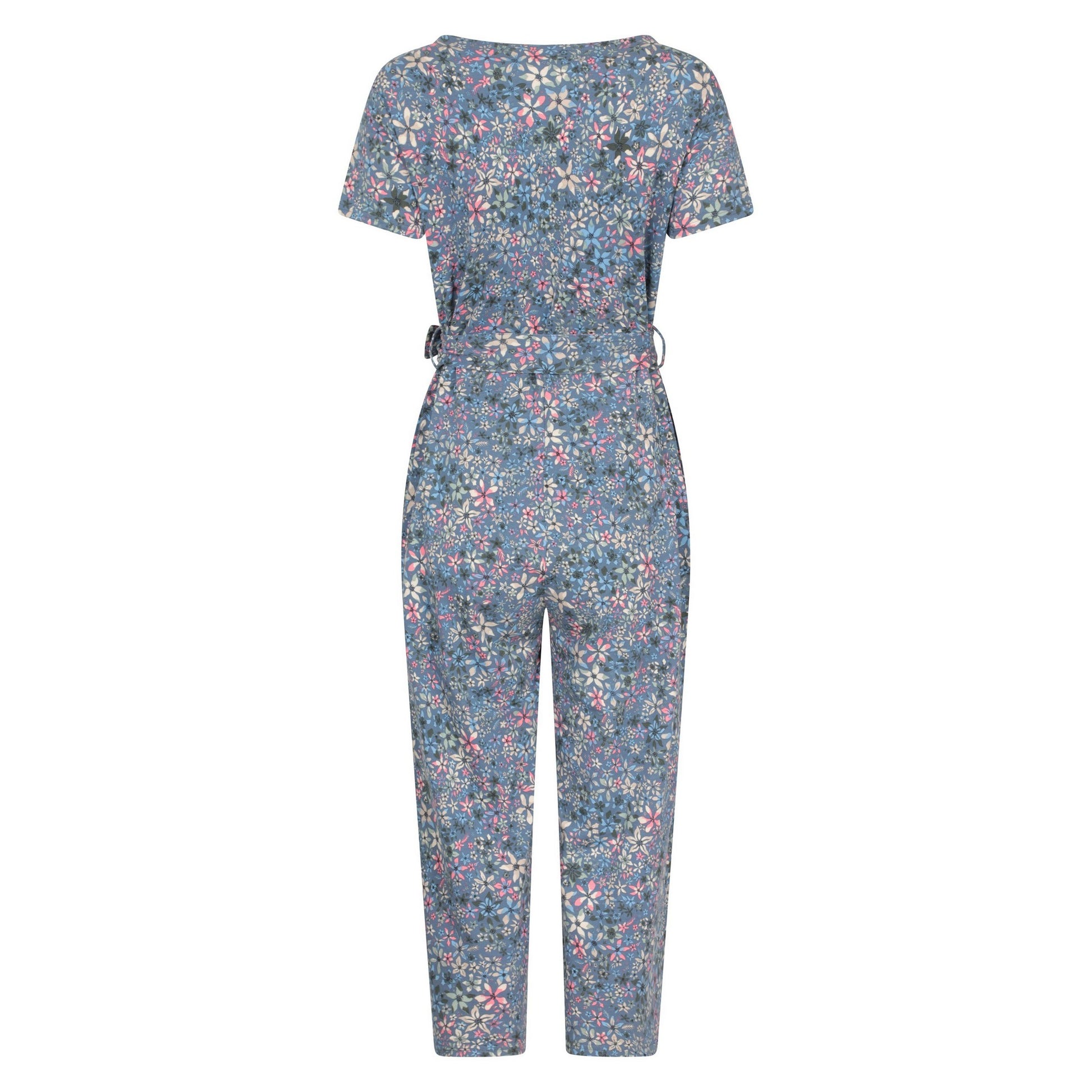 Grey - Back - Mountain Warehouse Womens-Ladies Santorini Floral Wrap Jumpsuit