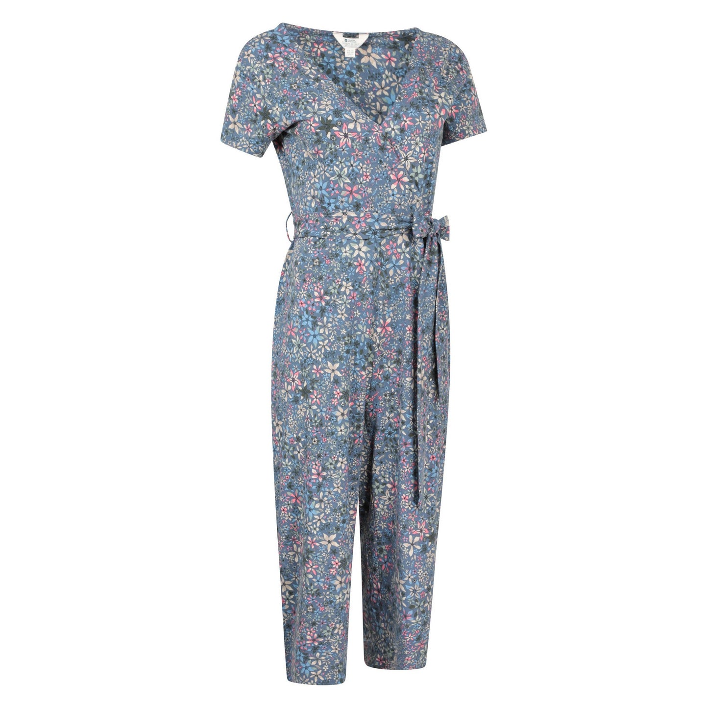 Grey - Side - Mountain Warehouse Womens-Ladies Santorini Floral Wrap Jumpsuit