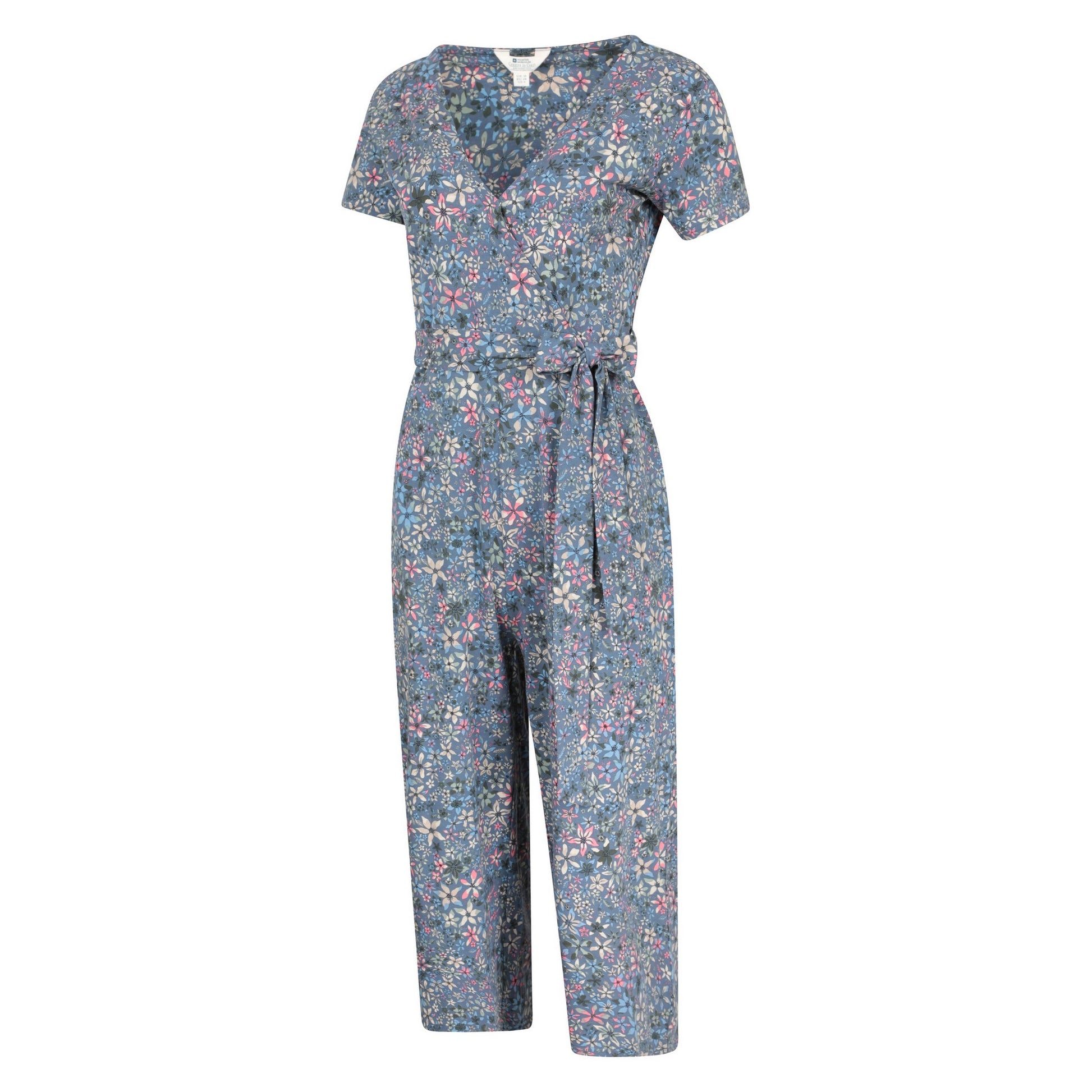Grey - Lifestyle - Mountain Warehouse Womens-Ladies Santorini Floral Wrap Jumpsuit