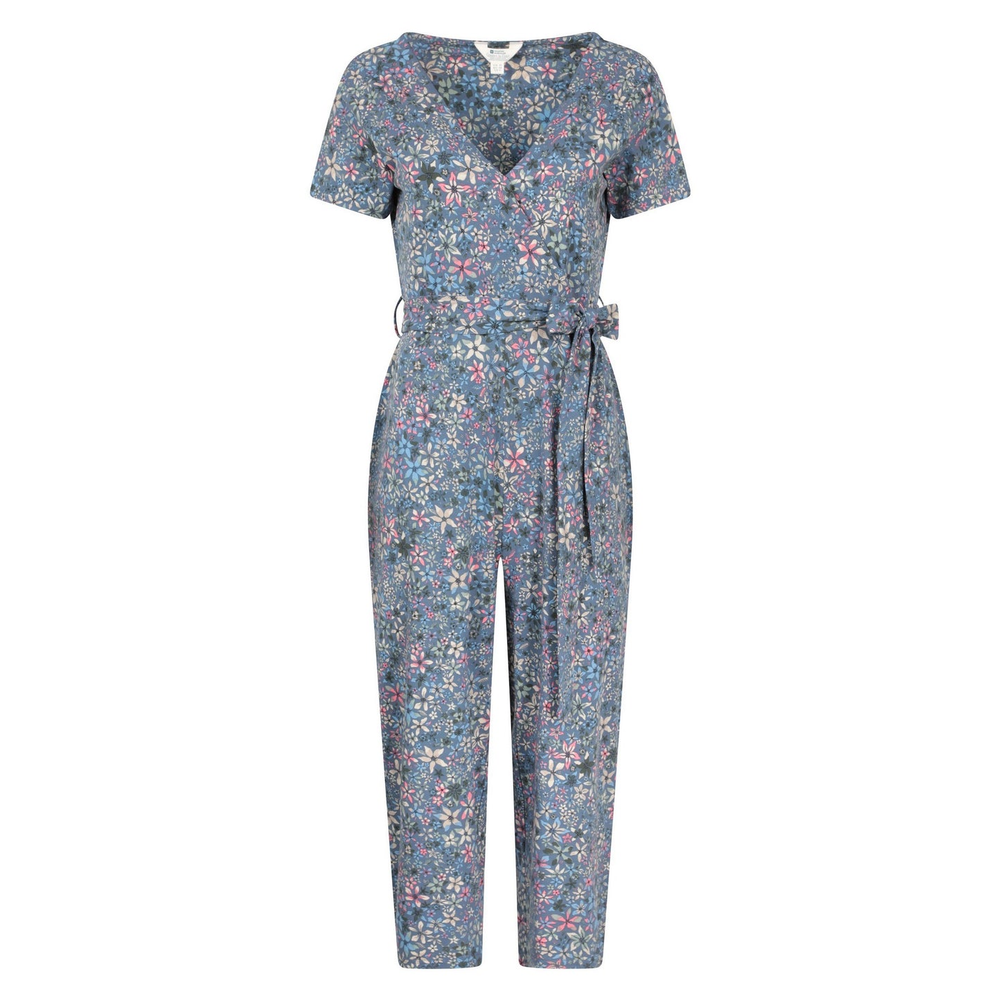 Grey - Front - Mountain Warehouse Womens-Ladies Santorini Floral Wrap Jumpsuit