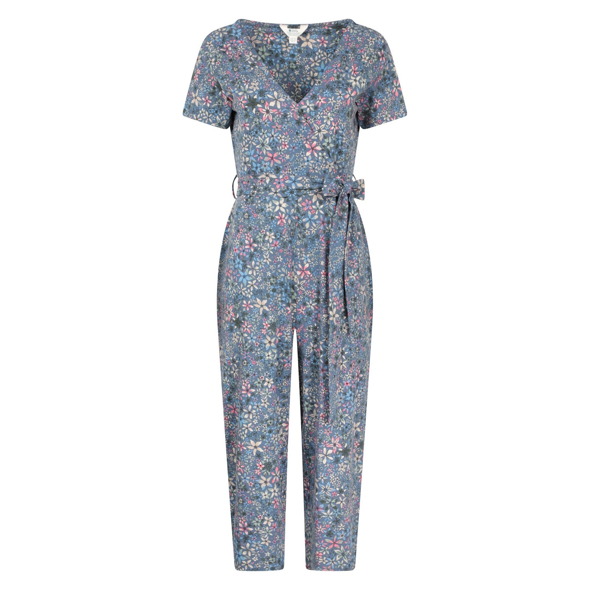 Grey - Front - Mountain Warehouse Womens-Ladies Santorini Floral Wrap Jumpsuit