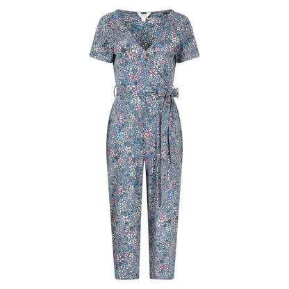 Grey - Front - Mountain Warehouse Womens-Ladies Santorini Floral Wrap Jumpsuit