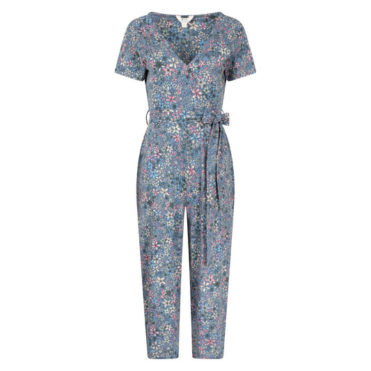 Grey - Front - Mountain Warehouse Womens-Ladies Santorini Floral Wrap Jumpsuit