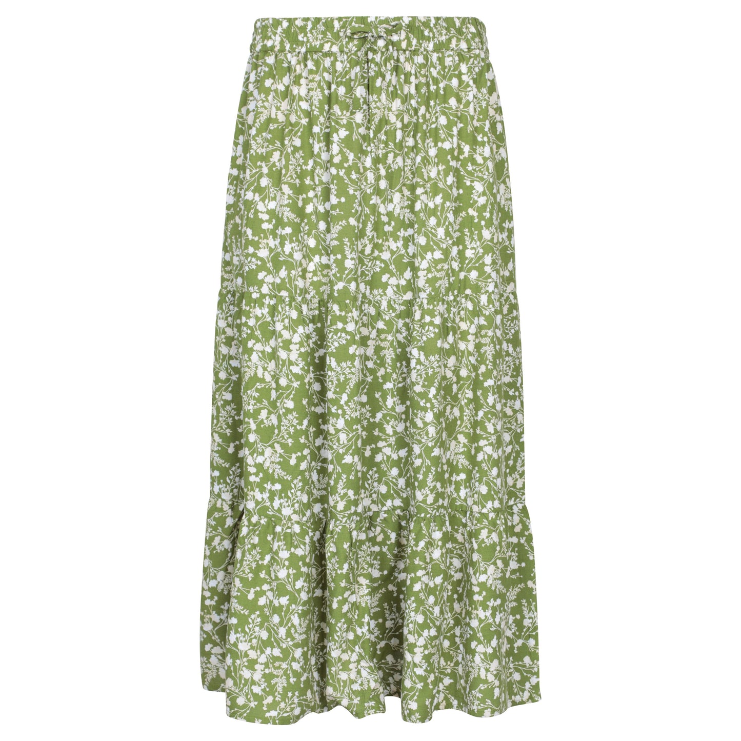 Green - Back - Mountain Warehouse Womens-Ladies Palermo Tiered Midi Skirt