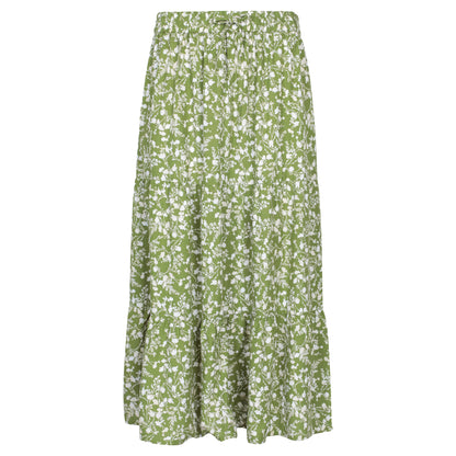 Green - Front - Mountain Warehouse Womens-Ladies Palermo Tiered Midi Skirt