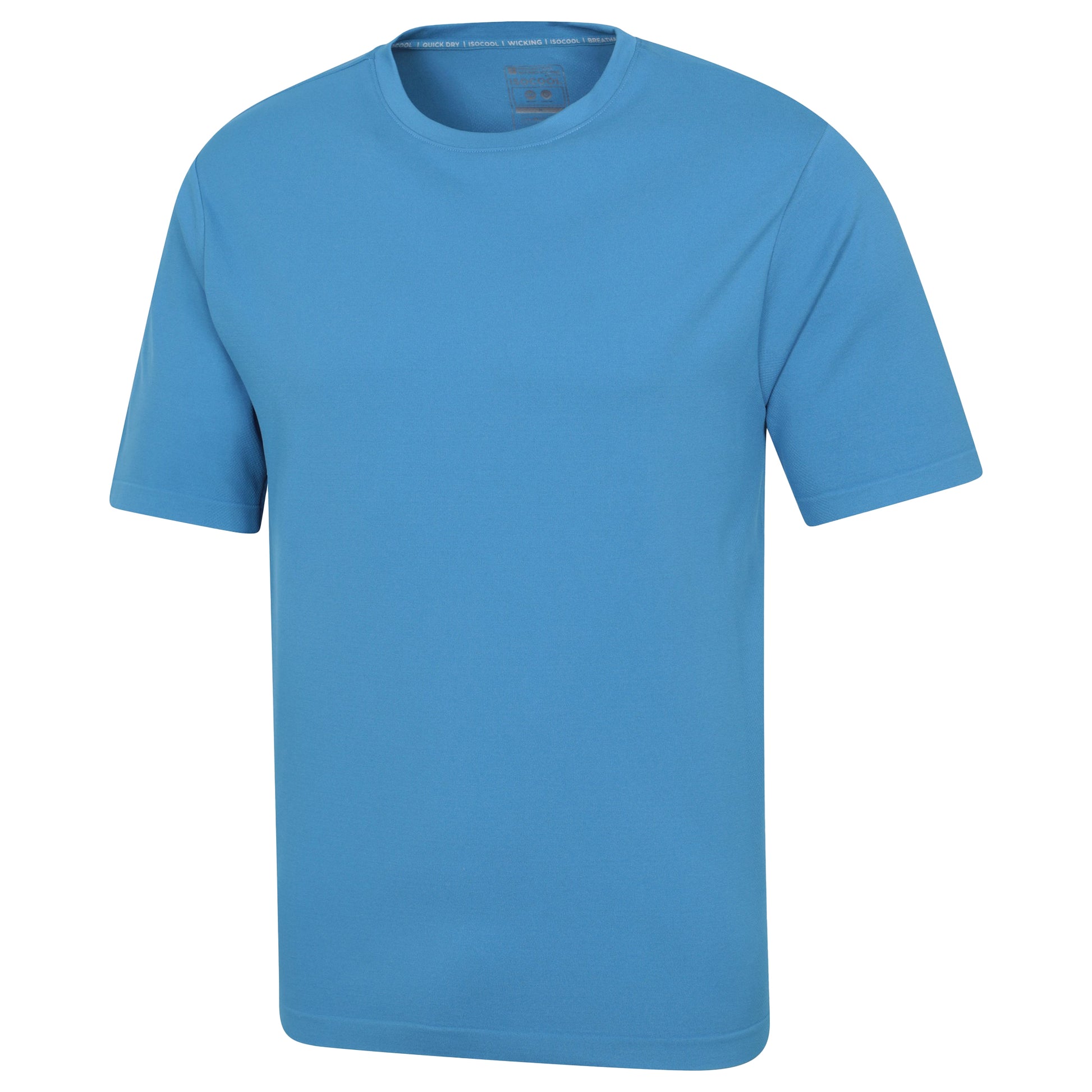 Blue - Side - Mountain Warehouse Mens Tempo IsoCool Seamless T-Shirt