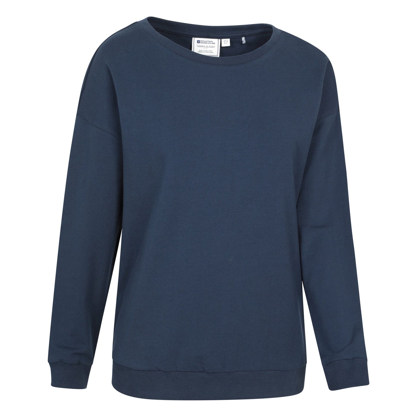 Navy - Side - Mountain Warehouse Womens-Ladies Pentle Lightweight Sweatshirt