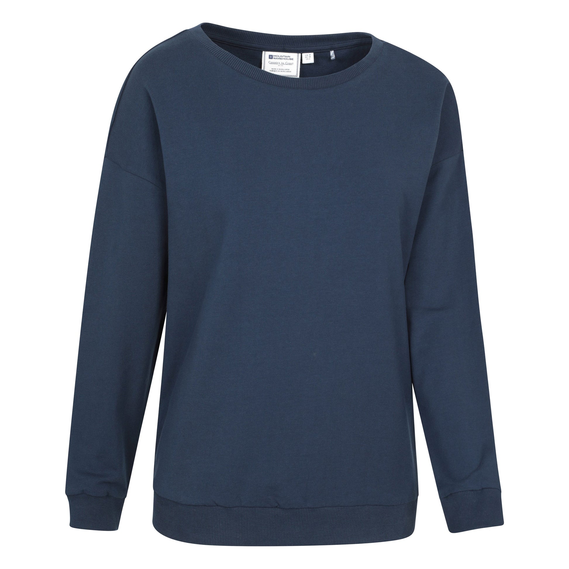 Navy - Side - Mountain Warehouse Womens-Ladies Pentle Lightweight Sweatshirt