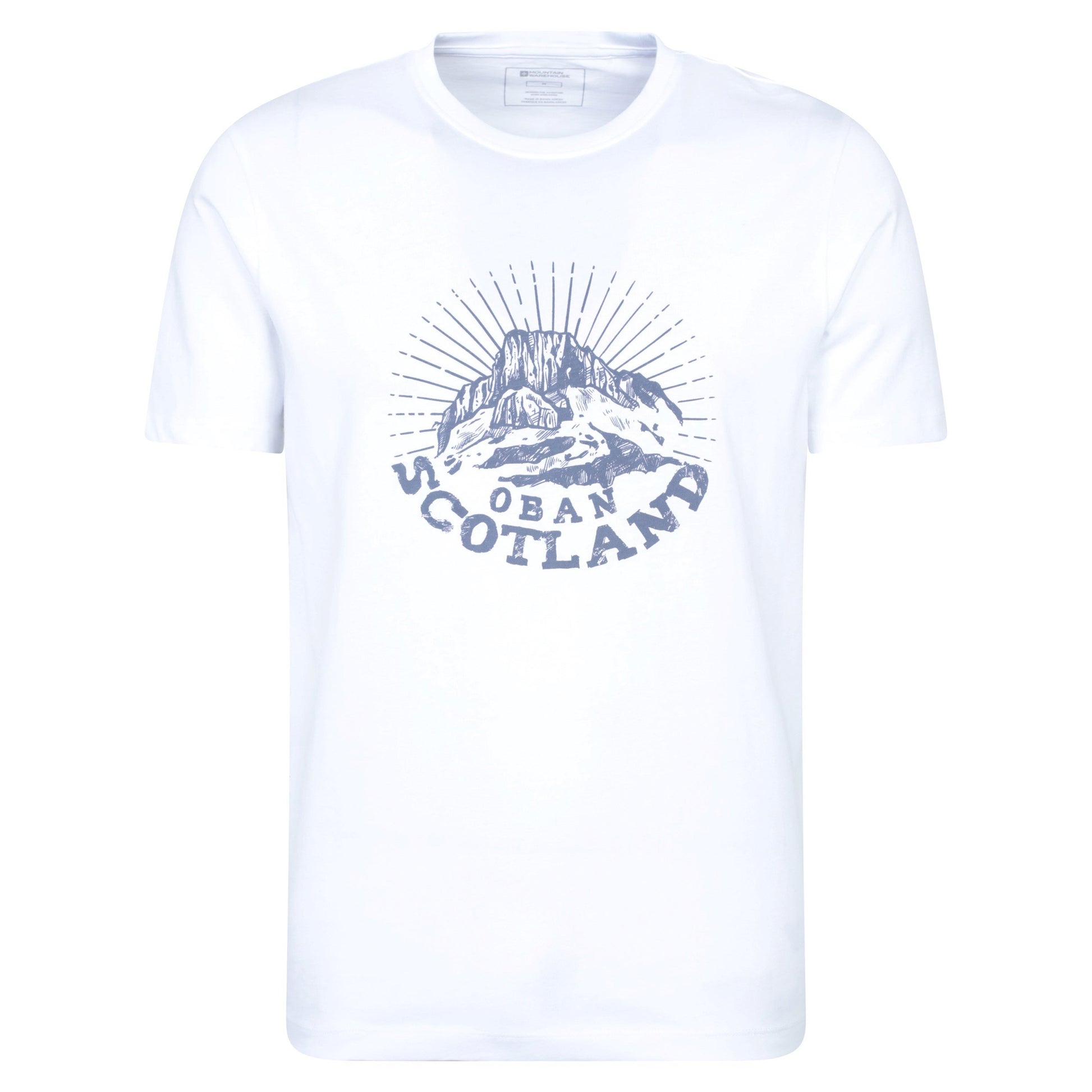 White - Front - Mountain Warehouse Mens Oban Short-Sleeved T-Shirt