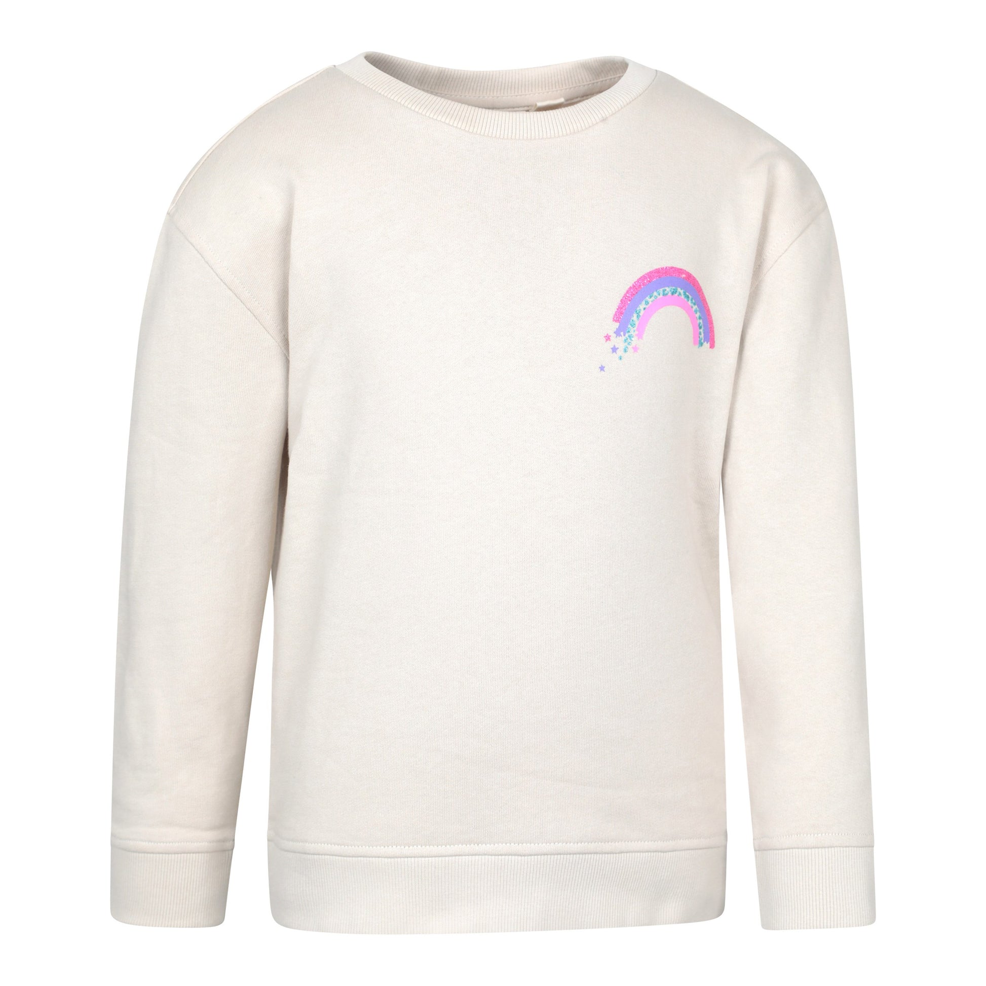 Cream - Side - Mountain Warehouse Childrens-Kids Crew Neck Sweatshirt