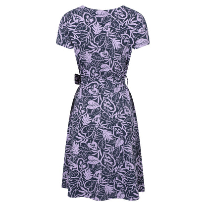 Lilac - Back - Mountain Warehouse Womens-Ladies Santorini Jersey Wrap Dress