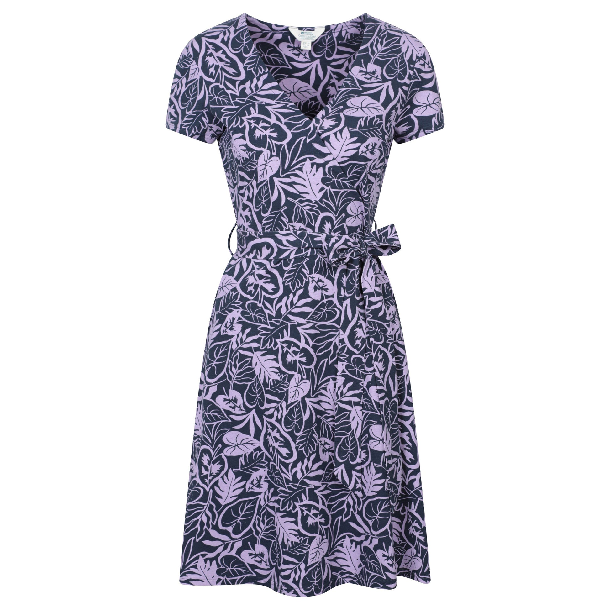 Lilac - Front - Mountain Warehouse Womens-Ladies Santorini Jersey Wrap Dress