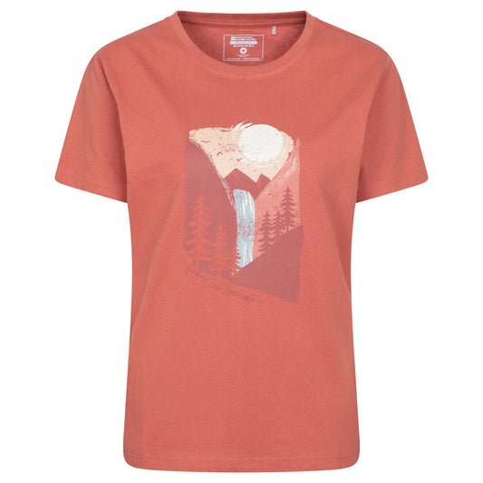 Rust - Front - Mountain Warehouse Womens-Ladies Waterfall Relaxed Fit T-Shirt