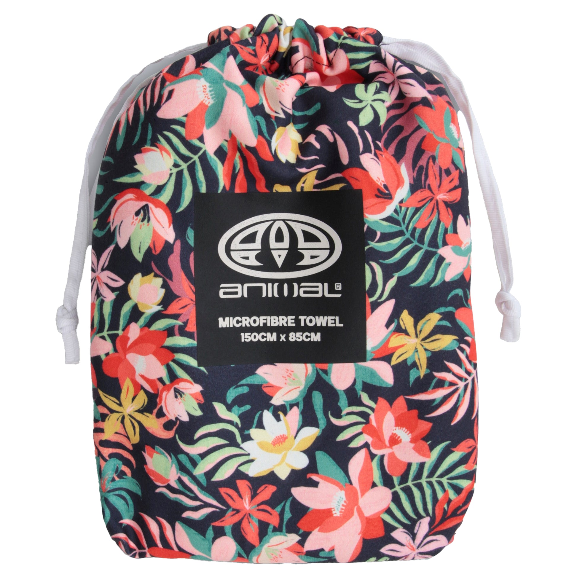 Mixed - Side - Animal Flowers Travel Microfibre Towel
