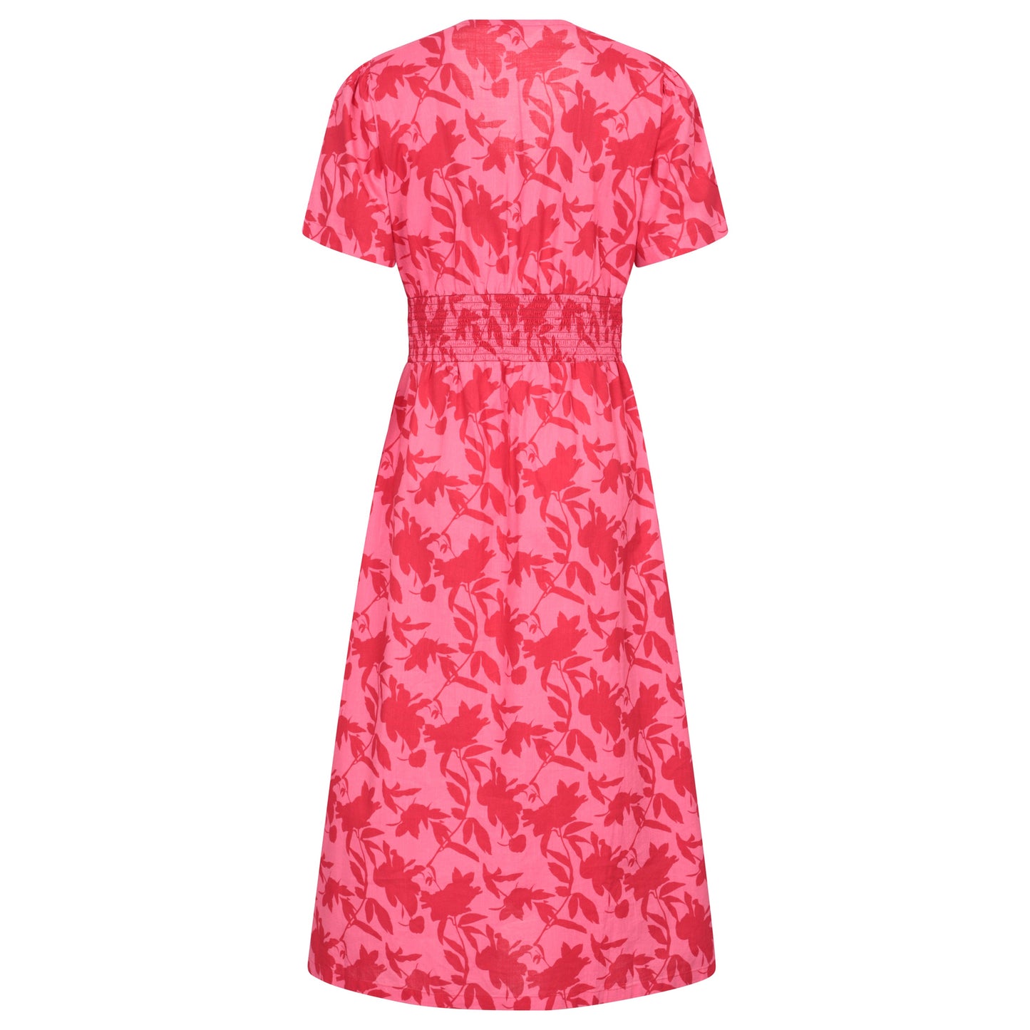 Red - Back - Mountain Warehouse Womens-Ladies Riviera Floral Button Midi Dress