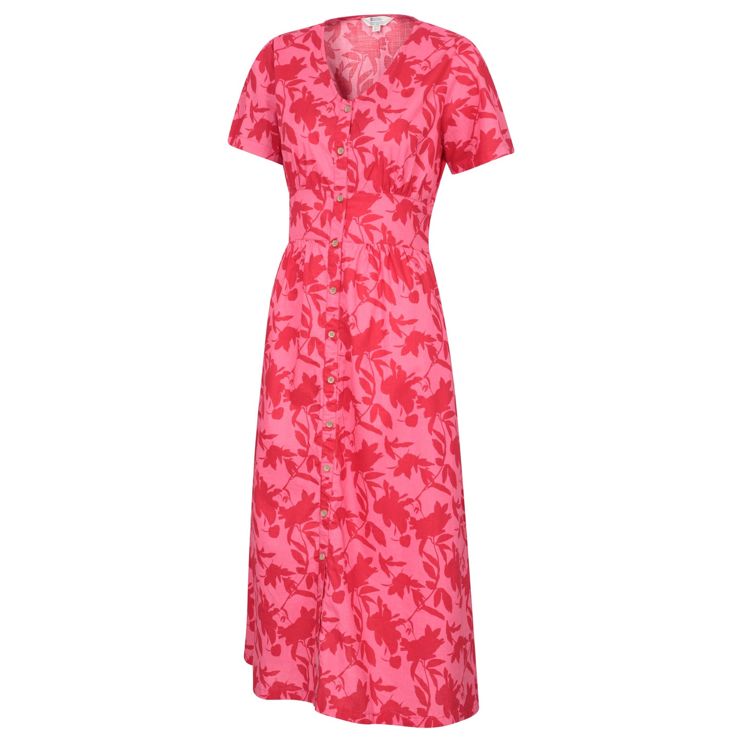 Red - Lifestyle - Mountain Warehouse Womens-Ladies Riviera Floral Button Midi Dress