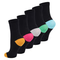 Black - Back - Mountain Warehouse Childrens-Kids Mid Calf Polygiene Everyday Socks (Pack of 5)