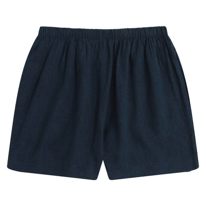 Navy - Back - Animal Womens-Ladies Nova Linen Shorts