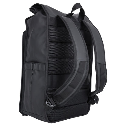 Black - Back - Mountain Warehouse Commuter Roll Top 22L Backpack