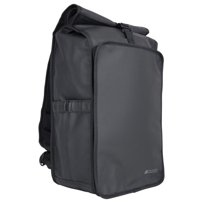 Black - Side - Mountain Warehouse Commuter Roll Top 22L Backpack