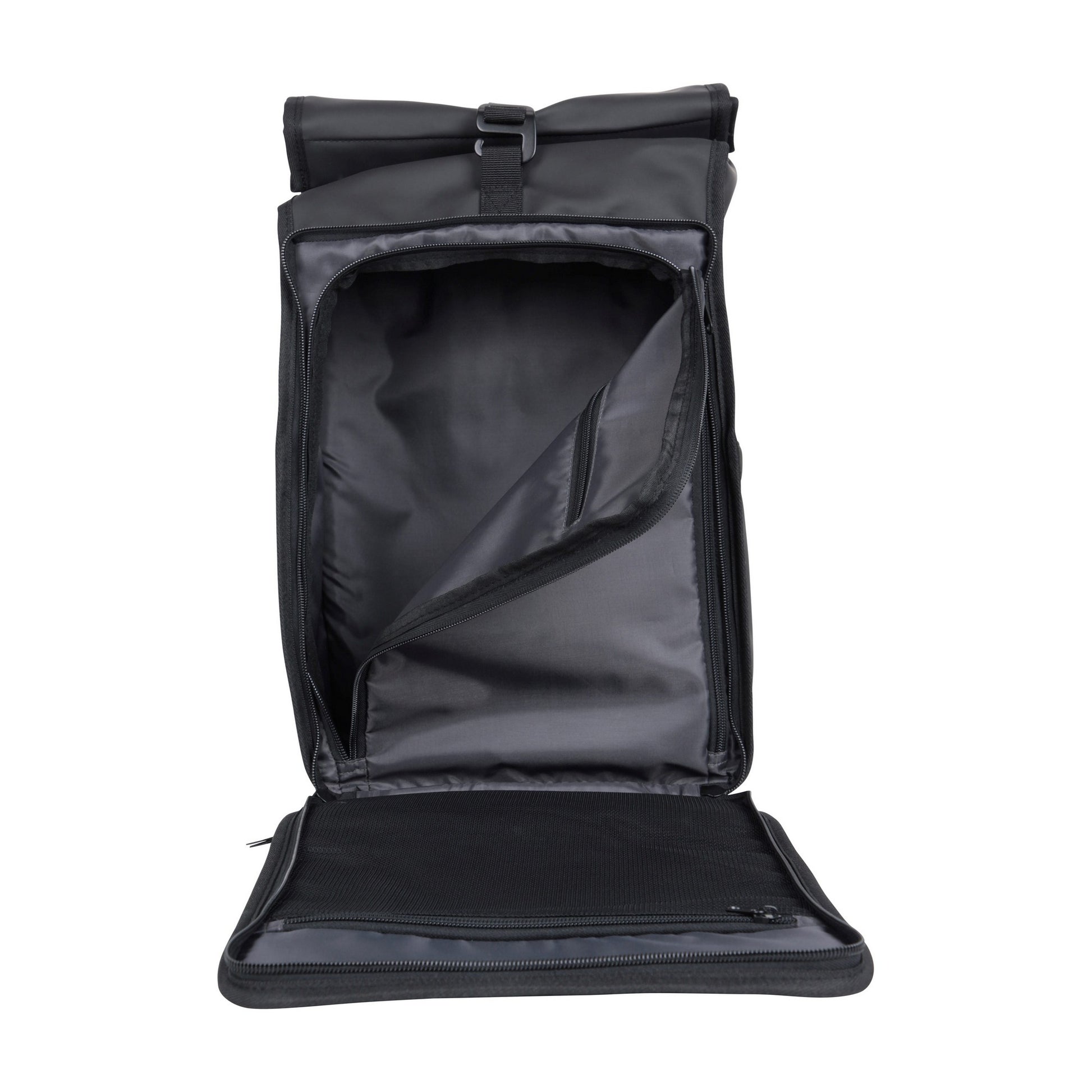 Black - Pack Shot - Mountain Warehouse Commuter Roll Top 22L Backpack