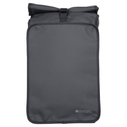 Black - Front - Mountain Warehouse Commuter Roll Top 22L Backpack