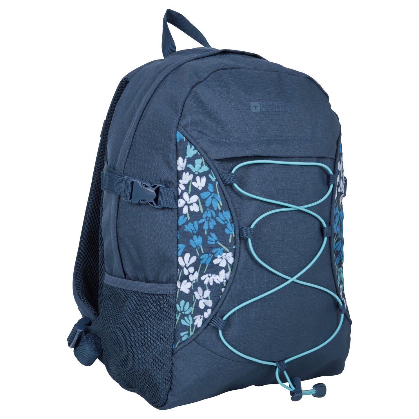 Turquoise - Side - Mountain Warehouse Bolt Patterned 18L Backpack