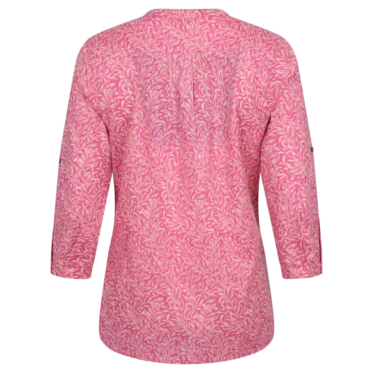 Bright Pink - Back - Mountain Warehouse Womens-Ladies Petra Floral 3-4 Sleeve Shirt