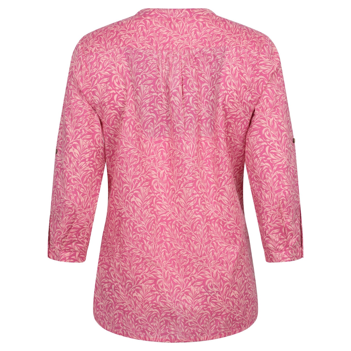 Bright Pink - Back - Mountain Warehouse Womens-Ladies Petra Floral 3-4 Sleeve Shirt