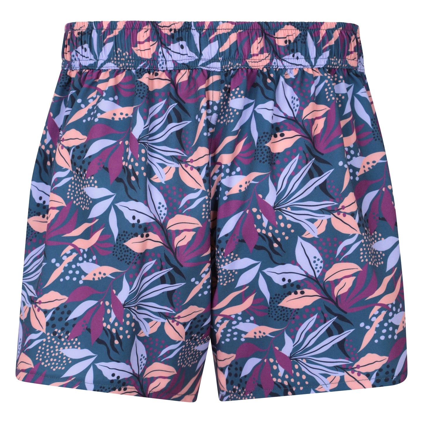 Purple - Back - Mountain Warehouse Womens-Ladies Stretch Patterned Boardshorts