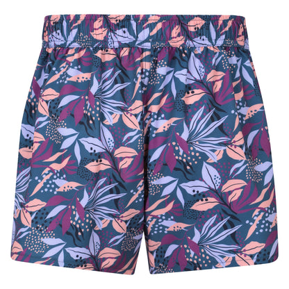 Purple - Back - Mountain Warehouse Womens-Ladies Stretch Patterned Boardshorts