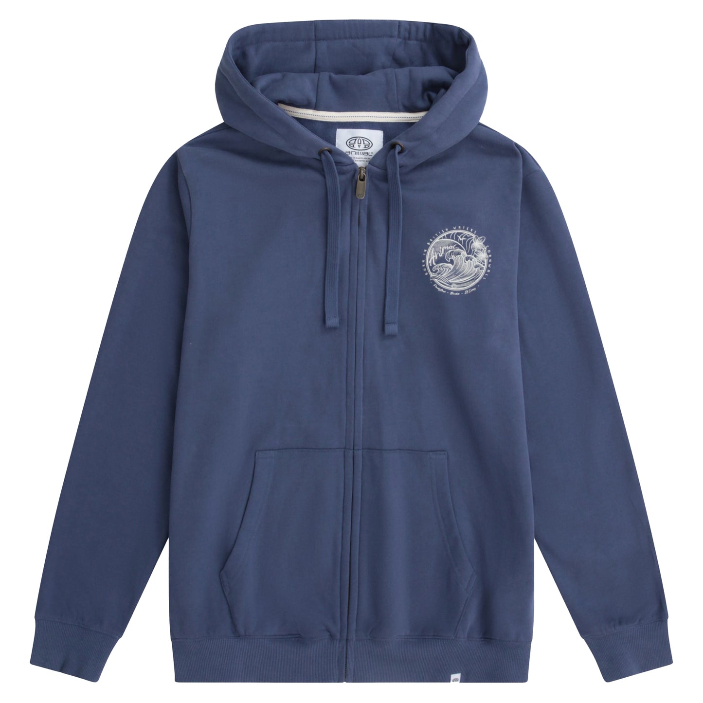 Blue - Front - Animal Womens-Ladies Maya Cornwall Zipped Hoodie