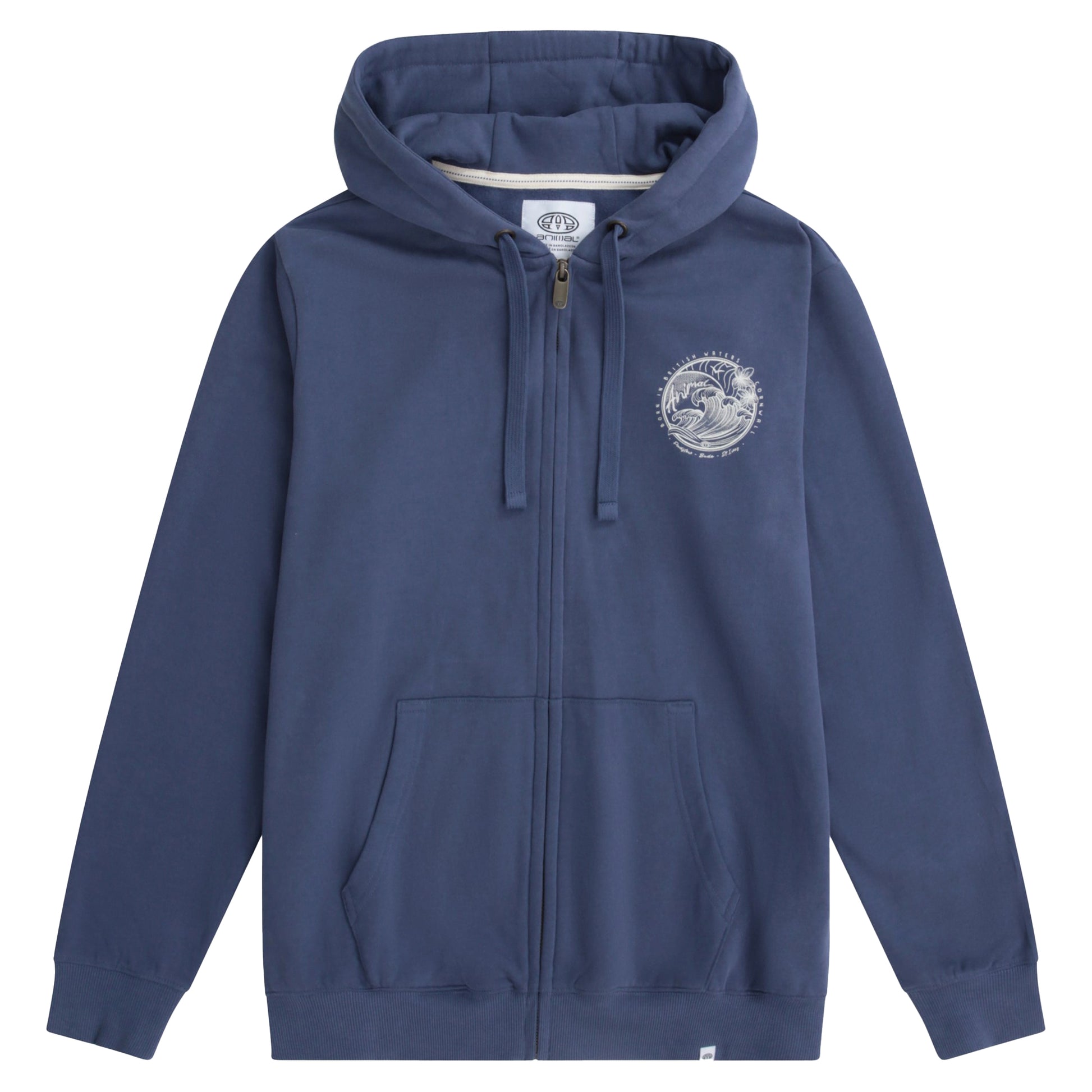 Blue - Front - Animal Womens-Ladies Maya Cornwall Zipped Hoodie