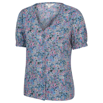 Multicoloured - Side - Mountain Warehouse Womens-Ladies Cannes Button Top
