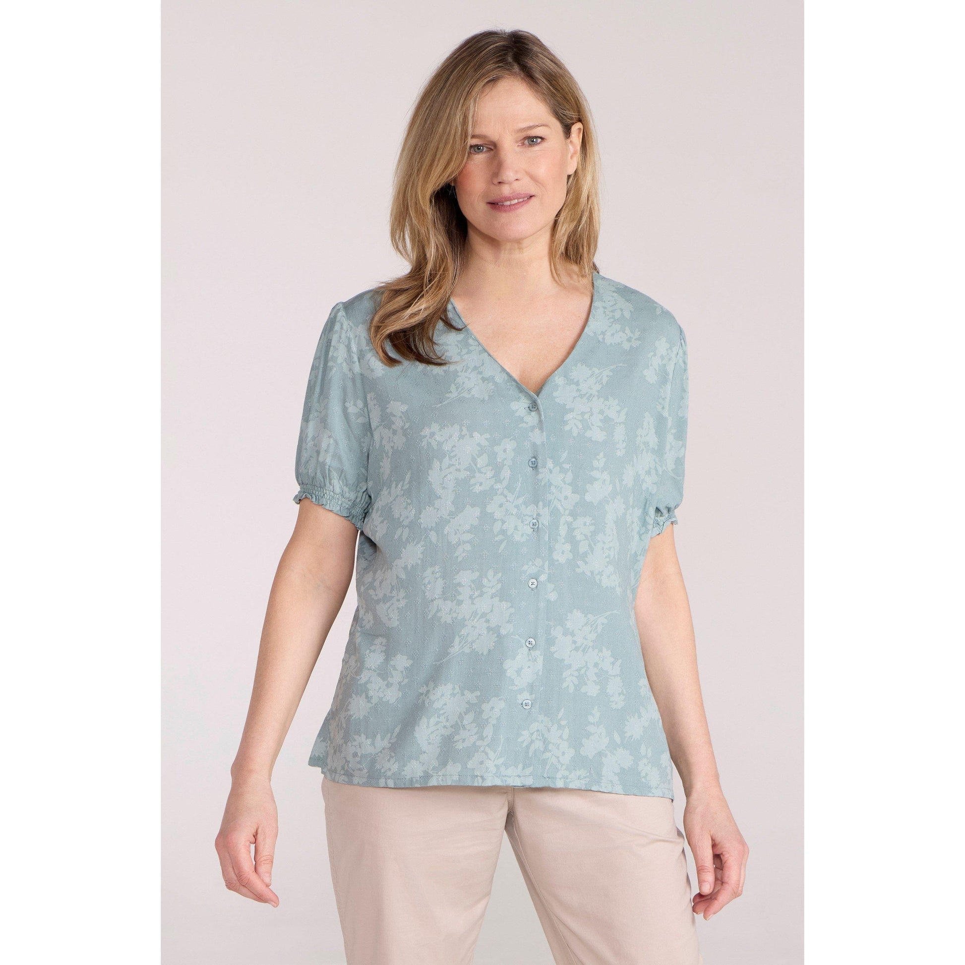 Khaki Green - Front - Mountain Warehouse Womens-Ladies Cannes Button Top