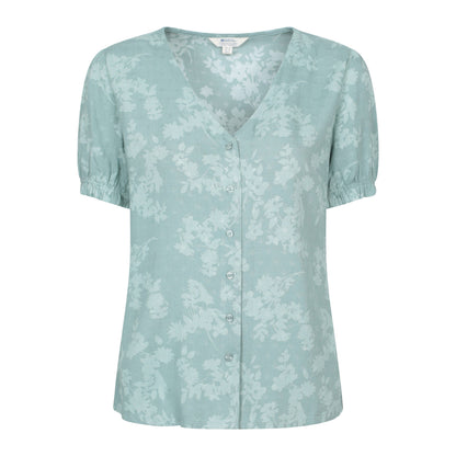 Khaki Green - Front - Mountain Warehouse Womens-Ladies Cannes Button Top