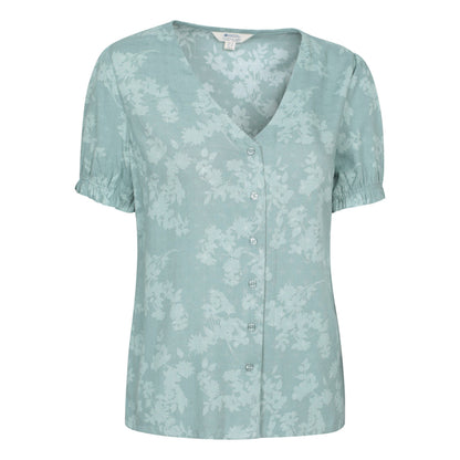 Khaki Green - Side - Mountain Warehouse Womens-Ladies Cannes Button Top