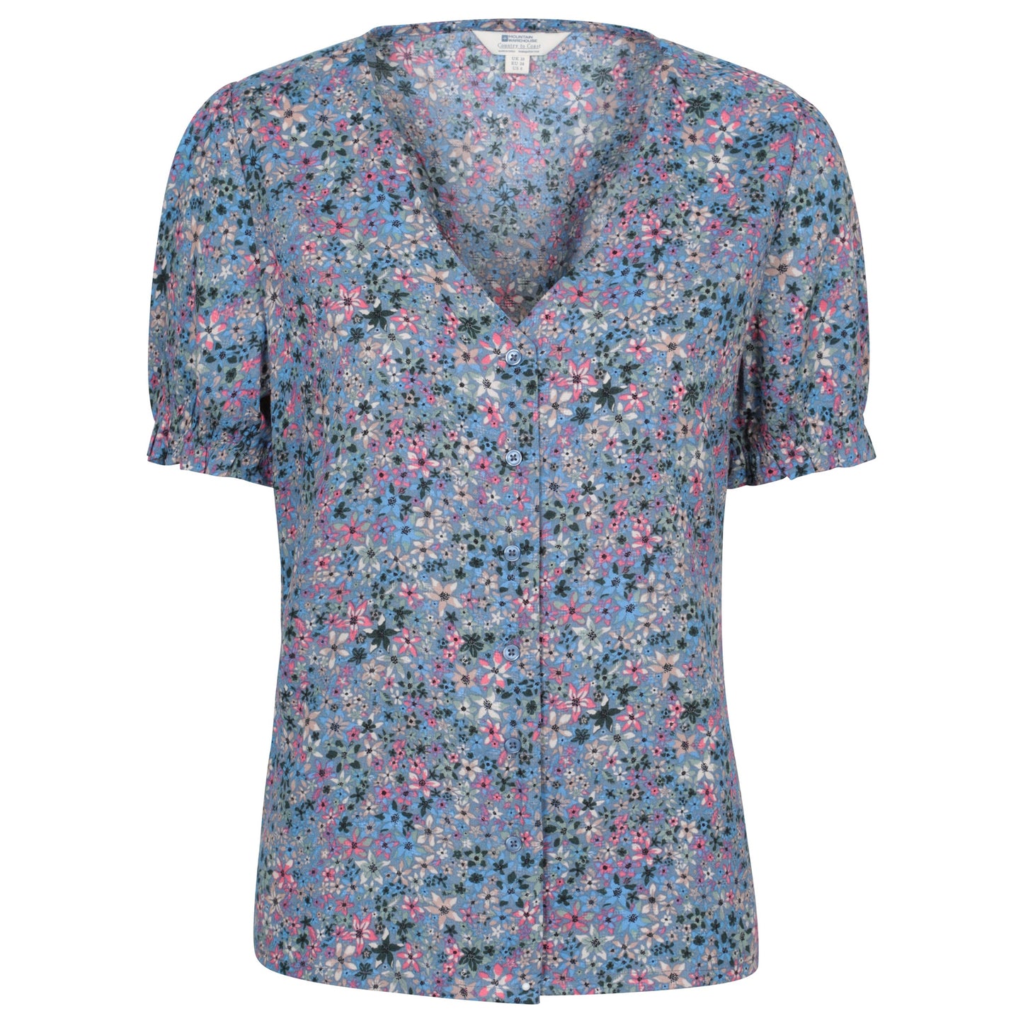 Multicoloured - Front - Mountain Warehouse Womens-Ladies Cannes Button Top