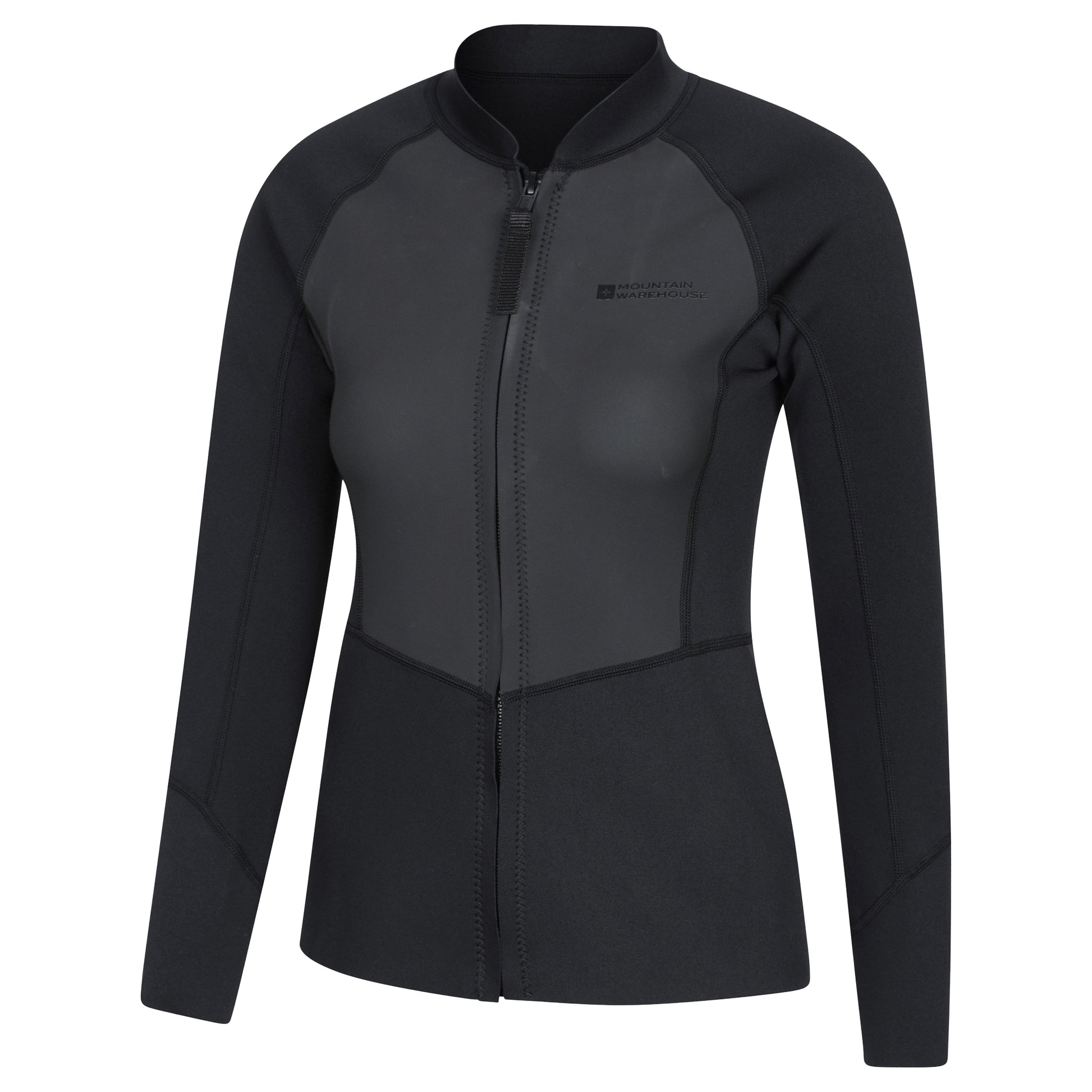 Black - Side - Mountain Warehouse Womens-Ladies Lamorna Long-Sleeved Wetsuit