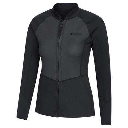 Black - Side - Mountain Warehouse Womens-Ladies Lamorna Long-Sleeved Wetsuit