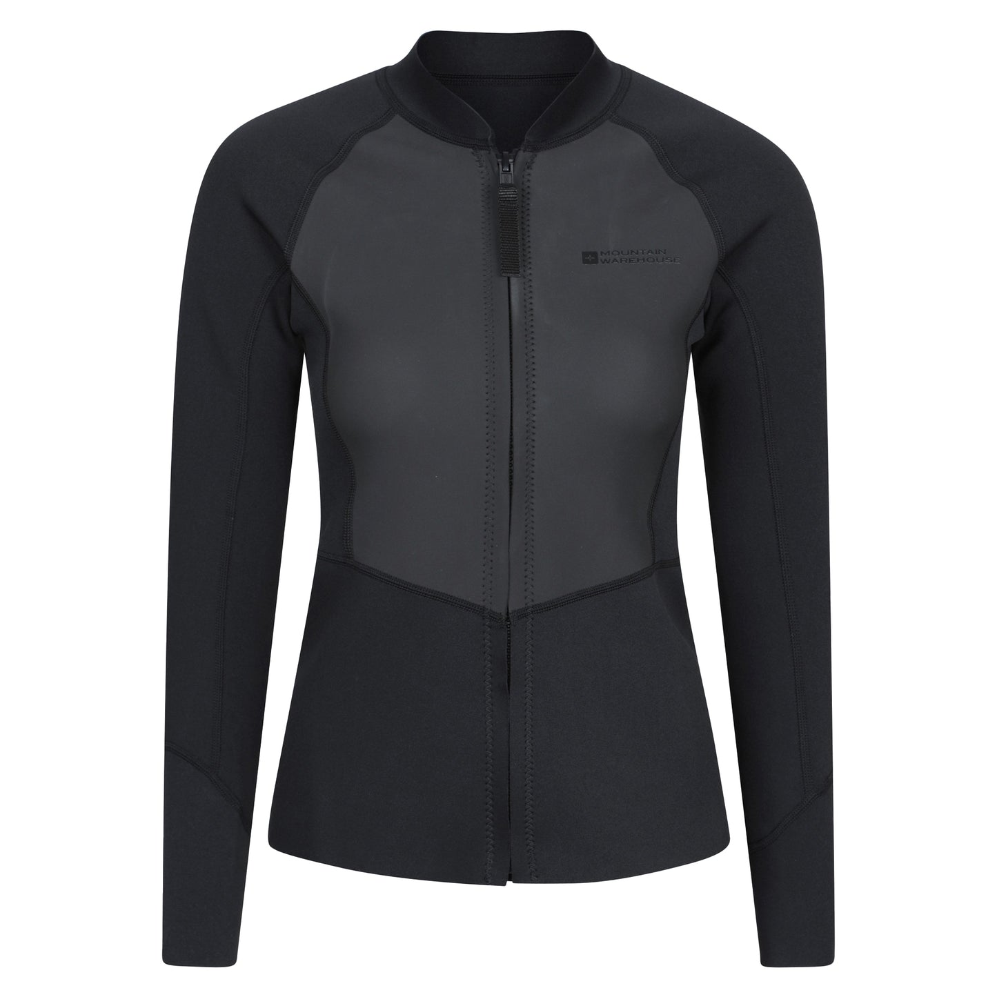 Black - Front - Mountain Warehouse Womens-Ladies Lamorna Long-Sleeved Wetsuit
