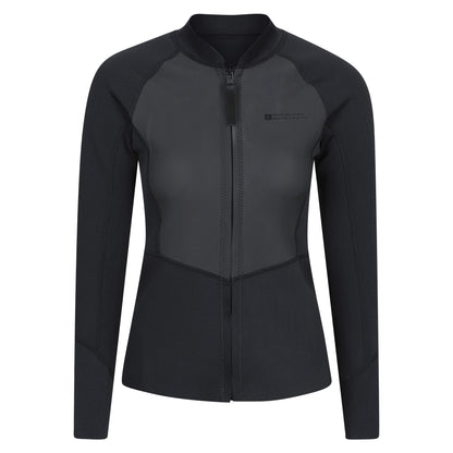 Black - Front - Mountain Warehouse Womens-Ladies Lamorna Long-Sleeved Wetsuit