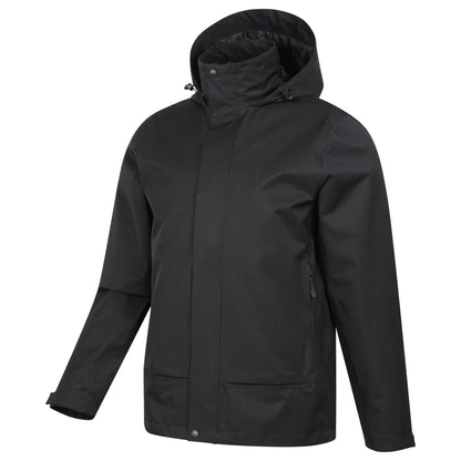 Black - Side - Mountain Warehouse Mens Shale Waterproof Jacket
