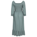 Khaki Green - Back - Mountain Warehouse Womens-Ladies Cadiz Shirred Long-Sleeved Midi Dress