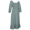 Khaki Green - Side - Mountain Warehouse Womens-Ladies Cadiz Shirred Long-Sleeved Midi Dress