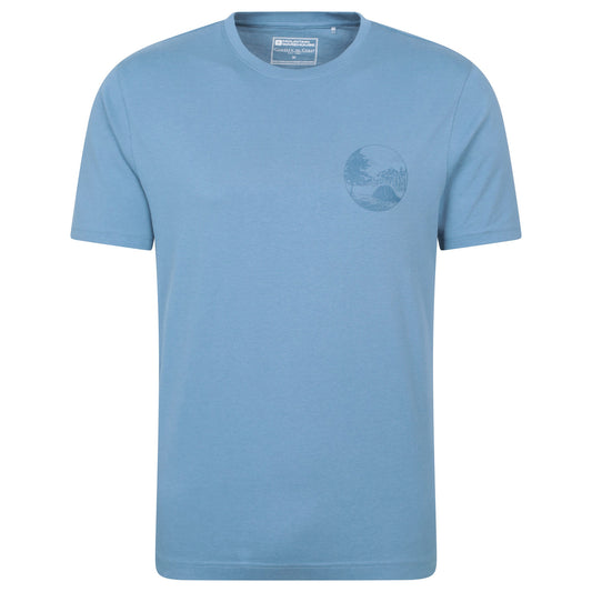 Blue - Front - Mountain Warehouse Mens Camping Sketch T-Shirt