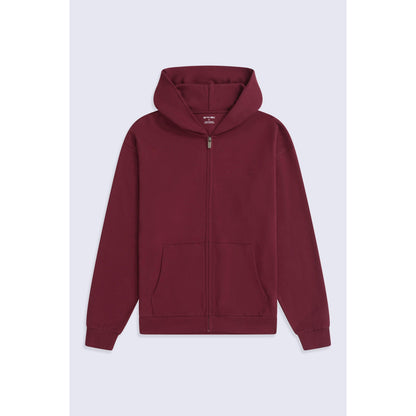 Burgundy - Front - Animal Mens Icon Logo Full Zip Hoodie